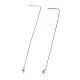 Brass Stud Earring Findings(X-KK-O130-03RG)-1