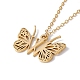 Initial Letter with Butterfly Pendant Necklace(NJEW-C026-01G-W)-3