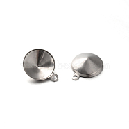 201 Stainless Steel Charms Pointed Back Rhinestone Settings, Stainless Steel Color, 13x10.5x3.5mm, Hole: 1mm, Fit for 10mm Rhinestone(STAS-E088-07-13x10.5mm)