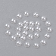 5MM Creamy White Dome Half Round Acrylic Imitated Pearl Cabochons Fit Phone Decoration, Size: about 5mm in diameter, 2.5mm thick(X-OACR-H001-4)