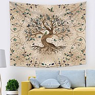 Polyester Wall Hanging Tapestry, for Bedroom Living Room Decoration, Rectangle, Tree of Life, 730x950mm(PW23102001344)