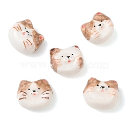Handmade Polymer Clay Beads, Cat Shape, Bisque, 15~18x18~20x10~13mm, Hole: 1.7~1.9mm(PY-CBABDB7-04F)