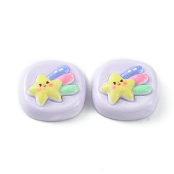 Opaque Cute Cartoon Resin Cabochons, Rectangle, Thistle, 15.5~17x16~17.5x7.5~8mm(CRES-O006-06H)