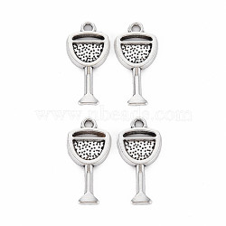 Tibetan Style Alloy Pendants, Cadmium Free & Lead Free, Cup, Antique Silver, 19.5x9.5x1.5mm, Hole: 1.5mm, about 1800pcs/1000g(TIBEP-N011-009)