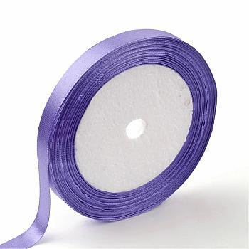 Single Face Satin Ribbon, Polyester Ribbon, Medium Slate Blue, 2 inch(50mm), about 25yards/roll(22.86m/roll), 100yards/group(91.44m/group), 4rolls/group