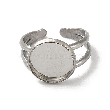 304 Stainless Steel Cuff Ring Settings(STAS-E202-02C-P)-2