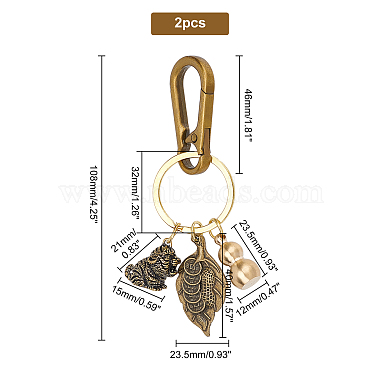 2Pcs Brass Keychain(KEYC-FH0001-06)-4