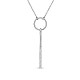 TINYSAND Key 925 Sterling Silver CZ Pendant Necklaces(TS-N342-S)-1