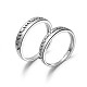 SHEGRACE Adjustable Rhodium Plated 925 Sterling Silver Couple Rings(JR238A)-1