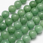 Grade A Natural Green Aventurine Round Bead Strands, Dark Sea Green, 12mm, about 31pcs/strand, 14.96''(38cm)(G-M308-06-12mm)