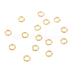 Brass Open Jump Rings, Long-Lasting Plated, Round, Real 18K Gold Plated, 21 Gauge, 4.5x0.7mm, Inner Diameter: 3.1mm(KK-F824-108A-G)