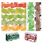 90Pcs 9 Colors Soap Paper Tag, Rectangle with Friut and Word, Both Sides Coated Art Paper Tape with Tectorial Membrane, for Soap Packaging, Mixed Color, 210x50mm(DIY-PH0008-13C)