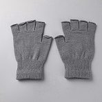 Polyester Fingerless Gloves, Silver, 185x135x14.5mm(AJEW-WH20020-193B)