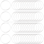 50Pcs Brass Linking Rings, Round Ring, Platinum, 50x1mm, Inner Diameter: 48mm(KK-SP0002-12A)