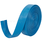 5M Folding PU Leather Flat Cord, Deep Sky Blue, 20x1mm, about 5.47 Yards(5m)/Bundle(OCOR-WH20012-14D-10)