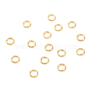 Brass Open Jump Rings, Long-Lasting Plated, Round Ring, Real 18K Gold Plated, 21 Gauge, 4.5x0.7mm, Inner Diameter: 3.1mm(KK-F824-108A-G)