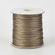 Eco-Friendly Korean Waxed Polyester Cord, Tan, 2mm, about 90yards/roll(80m/roll)(YC-P002-2mm-1121)
