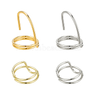 4Pcs 4 Styles Brass Finger Nail Tip Claw Rings, Fingernail Claw Nail Cap Cover Ring, for Women Girls, Mixed Color, 4~22.5mm, 1pc/style(MRMJ-NB0001-23)