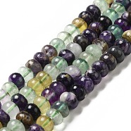 Natural Colorful Fluorite Beads Strands, Rondelle, 8x5mm, Hole: 0.7mm, about 70pcs/strand, 14.76~14.96 inch(37.5~38cm)(G-D481-19B)