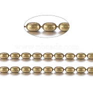 Brass Ball Chains, Oval Beads Chains, Long-Lasting Plated, Soldered, with Spool, Cadmium Free & Nickel Free & Lead Free, Antique Bronze, 4.6x3mm, about 150.91 Feet(46m)/roll(CHC-S008-005A-AB)