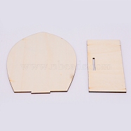 Wooden Painting Mold, for Manual Work, Oval Door, BurlyWood, 5.9x12.4x15.1cm(WOOD-WH0110-37)