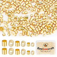 600Pcs 3 Styles Brass Spacer Beads, Tube/Column, Real 18K Gold Plated, 1.5~2.5x1.5~2.5mm, Hole: 1~2mm, 200pcs/style(KK-BBC0011-70G)