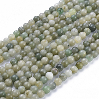 Natural Myanmar Jade/Burmese Jade Beads Strands, Round, 8.5mm, Hole: 1mm, about 45pcs/strand, 14.96 inch(38cm)