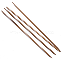Bamboo Double Pointed Knitting Needles(DPNS), Peru, 250x4.5mm, 4pcs/bag(TOOL-R047-4.5mm-03)