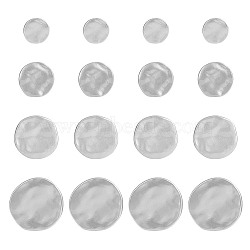 16Pcs 4 Styles 1-Hole Alloy Shank Buttons, Flat Round, Matte Gold Color, 18.5~37x6.5~7mm, Hole: 2~2.8mm, 4pcs/style(BUTT-HY0001-16MG)