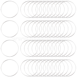 50Pcs Brass Linking Rings, Round Ring, Platinum, 50x1mm, Inner Diameter: 48mm(KK-SP0002-12A)