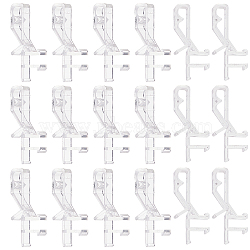 PC Plastic Curtain Overlay Clips, Curtain Orbit Clips, Clear, 46.5x7.5x20.5mm(FIND-WH0053-29)