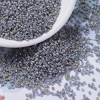 MIYUKI Round Rocailles Beads, Japanese Seed Beads, 11/0, (RR4557) Vitrail Matte, 2x1.3mm, Hole: 0.8mm, about 5500pcs/50g