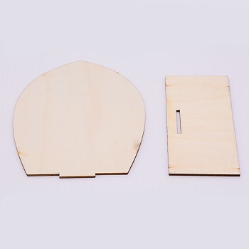 Wooden Painting Mold, for Manual Work, Oval Door, BurlyWood, 5.9x12.4x15.1cm