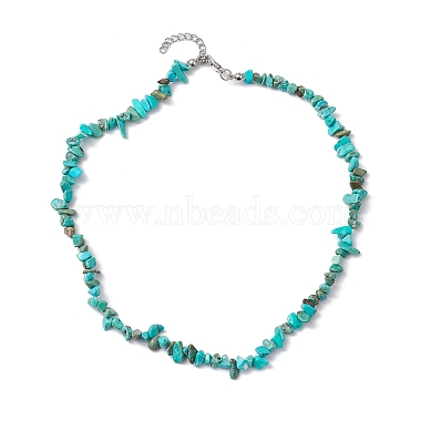 Natural Howlite Chip Beaded Necklace(NJEW-JN04615-07)-4