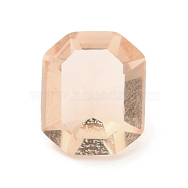 Bisque Rectangle Glass Rhinestone Cabochons