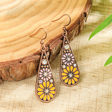 Bohemian Alloy Enamel Dangle Earrings(FS-WG2DAA9-03)-1