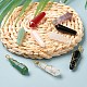 6Pcs 6 Style Natural Mixed Gemstone Pointed Beads(G-FS0002-20)-6