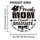 US 1Pc Graduation Theme PET Hollow Out Drawing Painting Stencils(DIY-MA0003-40D)-2