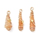 Electroplated Raw Rough Natural Quartz Crystal Copper Wire Wrapped Pendants(PALLOY-JF02413-01)-1
