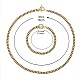 Браслеты-цепочки из латуни и комплекты ожерелий(NJEW-SZ0001-03G-A)-2