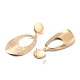 Big Teardrop Iron Dangle Stud Earrings for Girl Women(EJEW-I258-02KCG)-2