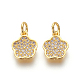 Brass Micro Pave Cubic Zirconia Charms(ZIRC-J021-20G-RS)-1