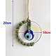 Handmade Woven Cotton Thread with Turkish Glass Evil Eye Wall Hanging Ornament(PW-WG89558-02)-1