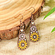 Bohemian Alloy Enamel Dangle Earrings(FS-WG2DAA9-03)-1