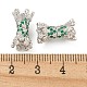 925 Sterling Silver Micro Pave Cubic Zirconia Screw Clasps(STER-U001-01P)-3