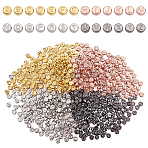 800Pcs 4 Colors CCB Plastic Beads, Flat Round with Letter A~Z, Mixed Color, 7x4mm, Hole: 1.4mm, 200pcs/color(CCB-AR0001-01)