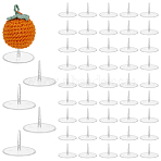 50Pcs Clear Plastic Cake Topper Support Stands for Figurines, Cake Decor Supplies, Round, 50.5x32mm(ODIS-FG0002-01B)