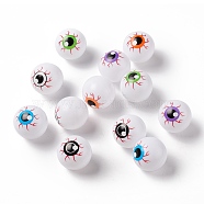 Plastic Artificial Eyeballs, Halloween Bouncy Balls, for Party Favor, Scary Props, Toy Accessories, Round, Mixed Color, 27mm, 12pcs/bag(DIY-A033-02)