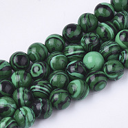 Synthetic Malachite Beads Strands, Round, 6mm, Hole: 1mm, about 66~67pcs/strand, 15.5 inch(G-S356-01)