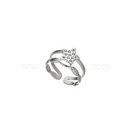 Stainless Steel Open Cuff Finger Rings(WM9270-6)